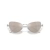 2 In 1 Clip-On Sunglasses Statement, Cat-Eye Shape, Sk7011, White