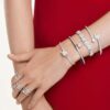 Ariana Grande X Swarovski Bracelet Mixed Cuts, Heart, White, Rhodium Plated