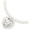 Ariana Grande X Swarovski Necklace Crystal Pearl, Heart Cut, Heart, White, Rhodium Plated