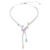Ariana Grande X Swarovski Necklace Mixed Cuts, Dragonfly, Multicolored, Rhodium Plated