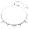 Ariana Grande X Swarovski Necklace Mixed Cuts, Multicolored, Rhodium Plated