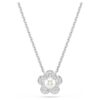 Ariana Grande X Swarovski Pendant Crystal Pearl, Round Cut, Flower, White, Rhodium Plated