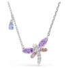 Ariana Grande X Swarovski Pendant Mixed Cuts, Dragonfly, Multicolored, Rhodium Plated
