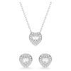 Ariana Grande X Swarovski Set Mixed Cuts, Heart, White, Rhodium Plated