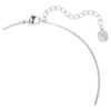 Bella V Pendant Round Cut, Blue, Rhodium Plated