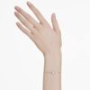 Birthstone Bracelet Square Cut, June, Pink, Rhodium Plated