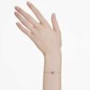 Birthstone Bracelet Square Cut, October, Pink, Rhodium Plated Birthstone Bracelet Square Cut, October, Pink, Rhodium Plated
