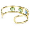 Chroma Cuff Cushion Cut, Multicolored, Gold-Tone Plated Chroma Cuff Cushion Cut, Multicolored, Gold-Tone Plated