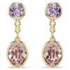 Chroma Drop Earrings Mixed Cuts, Multicolored, Gold-Tone Plated