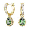 Chroma Drop Earrings Pear Cut, Green, Gold-Tone Plated