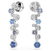 Constella Drop Earrings Mixed Cuts, Blue, Rhodium Plated Constella Drop Earrings Mixed Cuts, Blue, Rhodium Plated