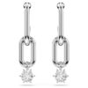 Constella Drop Earrings Round Cut, White, Rhodium Plated Constella Drop Earrings Round Cut, White, Rhodium Plated