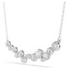Constella Necklace Mixed Cuts, White, Rhodium Plated Constella Necklace Mixed Cuts, White, Rhodium Plated
