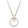 Constella Pendant Pavé, Round Cut, White, Rose Gold-Tone Plated Constella Pendant Pavé, Round Cut, White, Rose Gold-Tone Plated