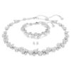 Constella Set Mixed Cuts, White, Rhodium Plated
