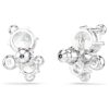 Constella Stud Earrings Round Cut, White, Rhodium Plated