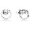 Constella Stud Earrings Round Cut, White, Rhodium Plated
