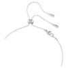 Constella Y Necklace Crystal Pearl, Round Cuts, White, Rhodium Plated