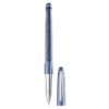 Crystalline Rollerball Pen Blue, Chrome Plated