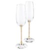 Crystalline Toasting Flutes Gold Tone (Set Of 2) Crystalline Toasting Flutes Gold Tone (Set Of 2)
