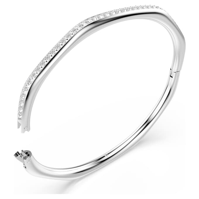 Dextera Bangle Octagon Shape, Round Cut, White, Rhodium Plated Dextera Bangle Octagon Shape, Round Cut, White, Rhodium Plated