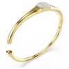 Dextera Bangle Round Cut, White, Gold-Tone Plated Dextera Bangle Round Cut, White, Gold-Tone Plated