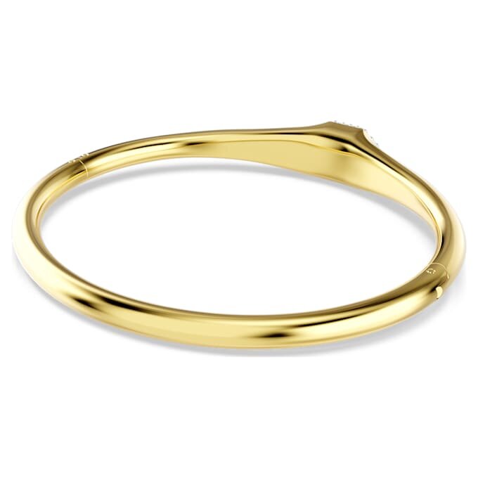 Dextera Bangle Round Cut, White, Gold-Tone Plated Dextera Bangle Round Cut, White, Gold-Tone Plated
