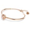 Dextera Bangle Round Cut, White, Rose Gold-Tone Plated