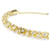 Dextera Bracelet Round Cut, White, Gold-Tone Finish
