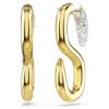 Dextera Earrings Round Cut, White, Mixed Metal Finish Dextera Earrings Round Cut, White, Mixed Metal Finish