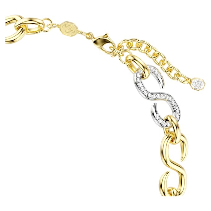 Dextera Necklace Round Cut, Chain, White, Mixed Metal Finish Dextera Necklace Round Cut, Chain, White, Mixed Metal Finish