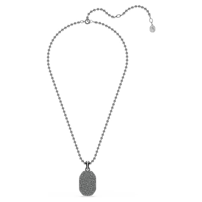 Dextera Pendant Octagon Shape, Round Cut, Black, Ruthenium Plated Dextera Pendant Octagon Shape, Round Cut, Black, Ruthenium Plated