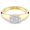 Dextera Ring Mixed Cuts, White, Gold-Tone Plated Dextera Ring Mixed Cuts, White, Gold-Tone Plated