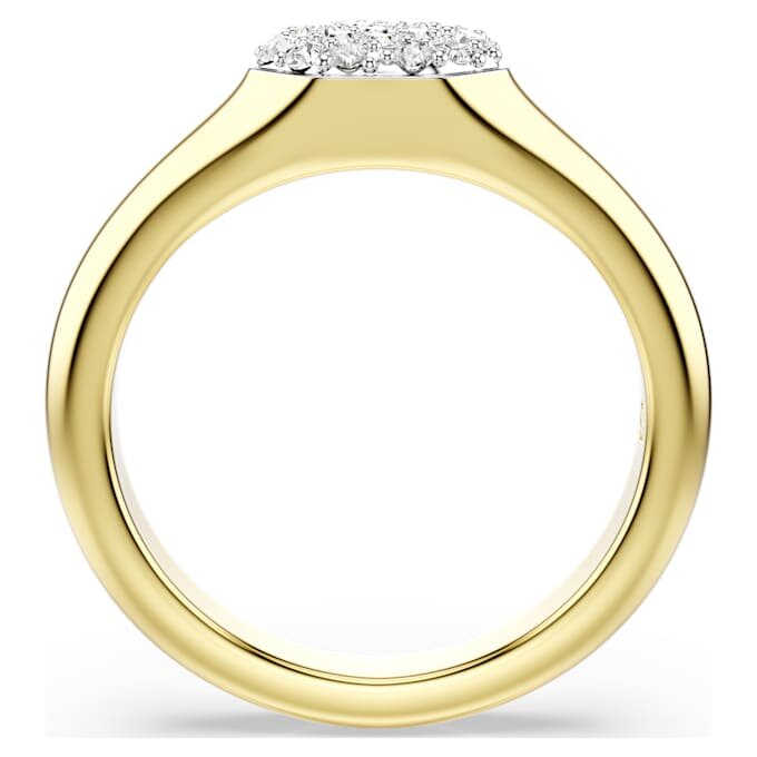 Dextera Ring Mixed Cuts, White, Gold-Tone Plated Dextera Ring Mixed Cuts, White, Gold-Tone Plated
