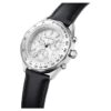 Dextera Tachymetre Watch Swiss Made, Leather Strap, Silver Tone, Stainless Steel