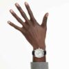 Dextera Tachymetre Watch Swiss Made, Leather Strap, Silver Tone, Stainless Steel
