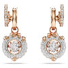 Dragon & Phoenix Drop Earrings Dragon’s Claw, White, Rose Gold-Tone Plated