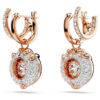 Dragon & Phoenix Drop Earrings Dragon’s Claw, White, Rose Gold-Tone Plated