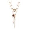 Dragon & Phoenix Necklace Set (2), Crystal Pearl, Dragon’s Claw, White, Rose Gold-Tone Plated