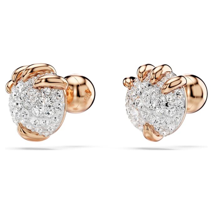 Dragon & Phoenix Stud Earrings Dragon’s Claw, White, Rose Gold-Tone Plated Dragon & Phoenix Stud Earrings Dragon’s Claw, White, Rose Gold-Tone Plated