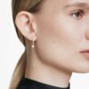 Eternity Drop Earrings Lab-Grown Diamonds 0.7 Ct Tw, Round Shape, 14K White Gold