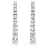 Eternity Drop Earrings Lab-Grown Diamonds 1.3 Ct Tw, Round Shape, 14K White Gold