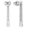 Eternity Drop Earrings Lab-Grown Diamonds 1.3 Ct Tw, Round Shape, 14K White Gold