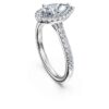 Eternity Halo Solitaire Ring Lab-Grown Diamonds 1.3 Ct Tw, Pear Shape, 14K White Gold Eternity Halo Solitaire Ring Lab-Grown Diamonds 1.3 Ct Tw, Pear Shape, 14K White Gold
