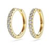 Eternity Hoop Earrings Lab-Grown Diamonds 0.5 Ct Tw, Round Shape, 14K Yellow Gold Eternity Hoop Earrings Lab-Grown Diamonds 0.5 Ct Tw, Round Shape, 14K Yellow Gold