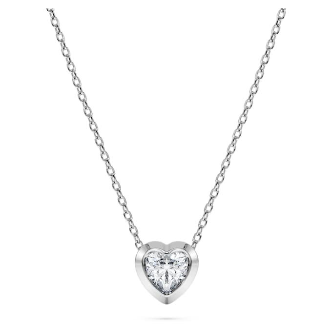 Eternity Pendant Lab-Grown Diamonds 0.5 Ct Tw, Heart Shape, Sterling Silver Eternity Pendant Lab-Grown Diamonds 0.5 Ct Tw, Heart Shape, Sterling Silver