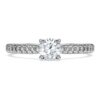 Eternity Solitaire Ring Lab-Grown Diamonds 0.7 Ct Tw, Round Shape, 14K White Gold