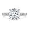 Eternity Solitaire Ring Lab-Grown Diamonds 2.2 Ct Tw, Round Shape, 14K White Gold Eternity Solitaire Ring Lab-Grown Diamonds 2.2 Ct Tw, Round Shape, 14K White Gold