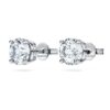 Eternity Solitaire Stud Earrings Lab-Grown Diamonds 2 Ct Tw, Round Shape, 14K White Gold