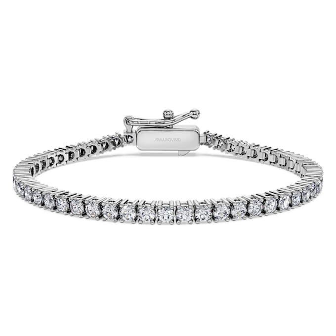Eternity Tennis Bracelet Lab-Grown Diamonds 3 Ct Tw, Round Shape, 14K White Gold Eternity Tennis Bracelet Lab-Grown Diamonds 3 Ct Tw, Round Shape, 14K White Gold
